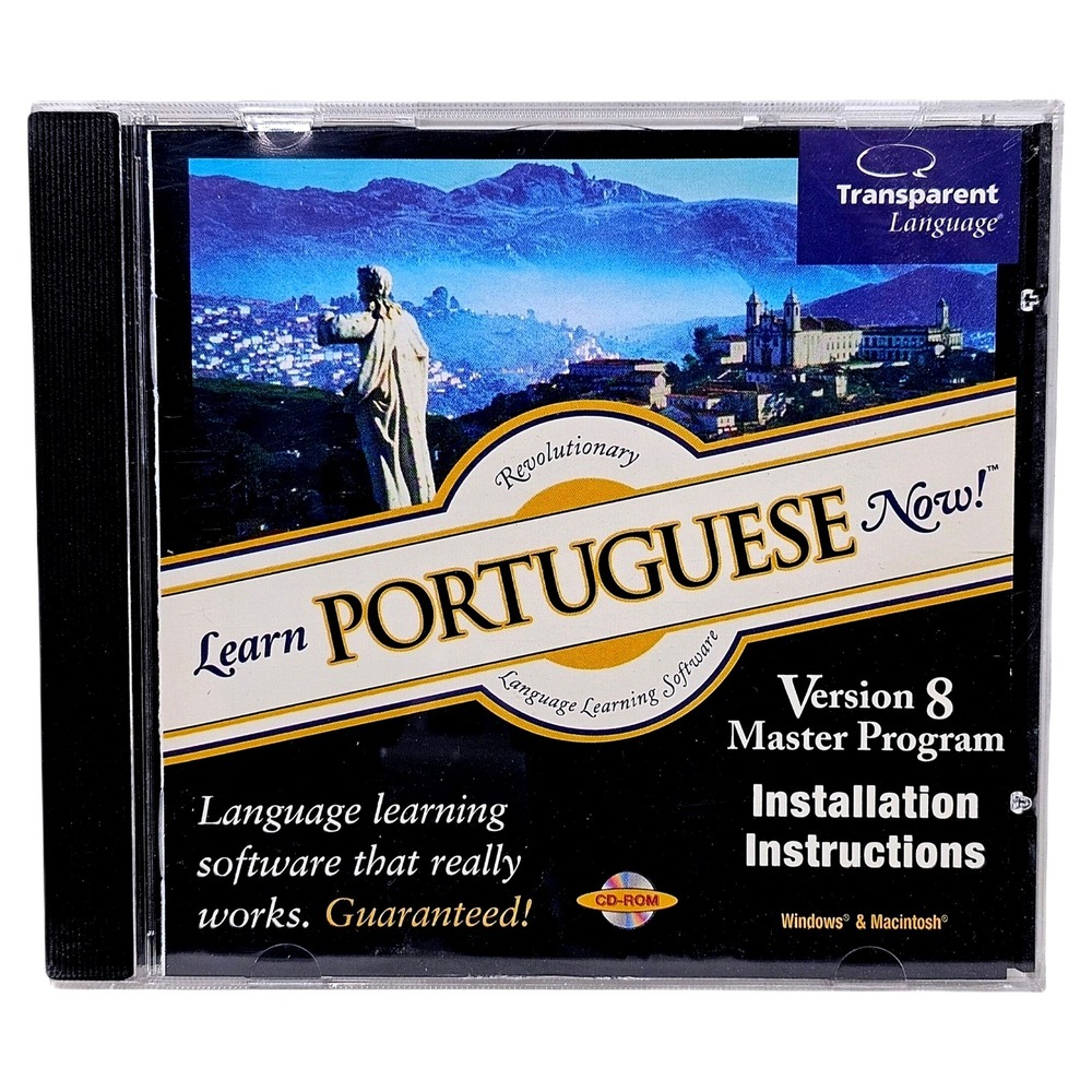 Transparent‎ Language Learn Portuguese Now Version 8 PC Mac CD-ROM Software EUC